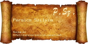 Persics Szilvia névjegykártya